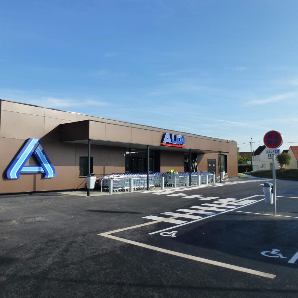 NIcolas Delannoy architecte construction grande surface commerciale ALDI - Terdeghem ppale.